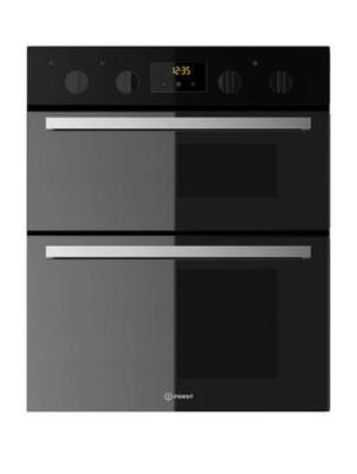Indesit Aria Idu6340Bl Built-Under Double Electric Oven - Black Indesit Aria Idu6340Bl Built-Under Double Electric Oven - Black